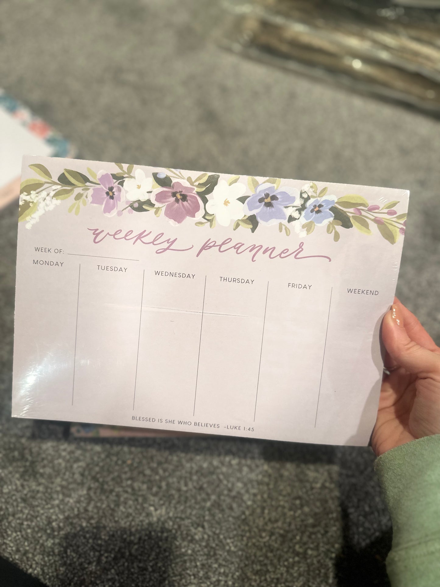 Purple Floral Weekly Planner