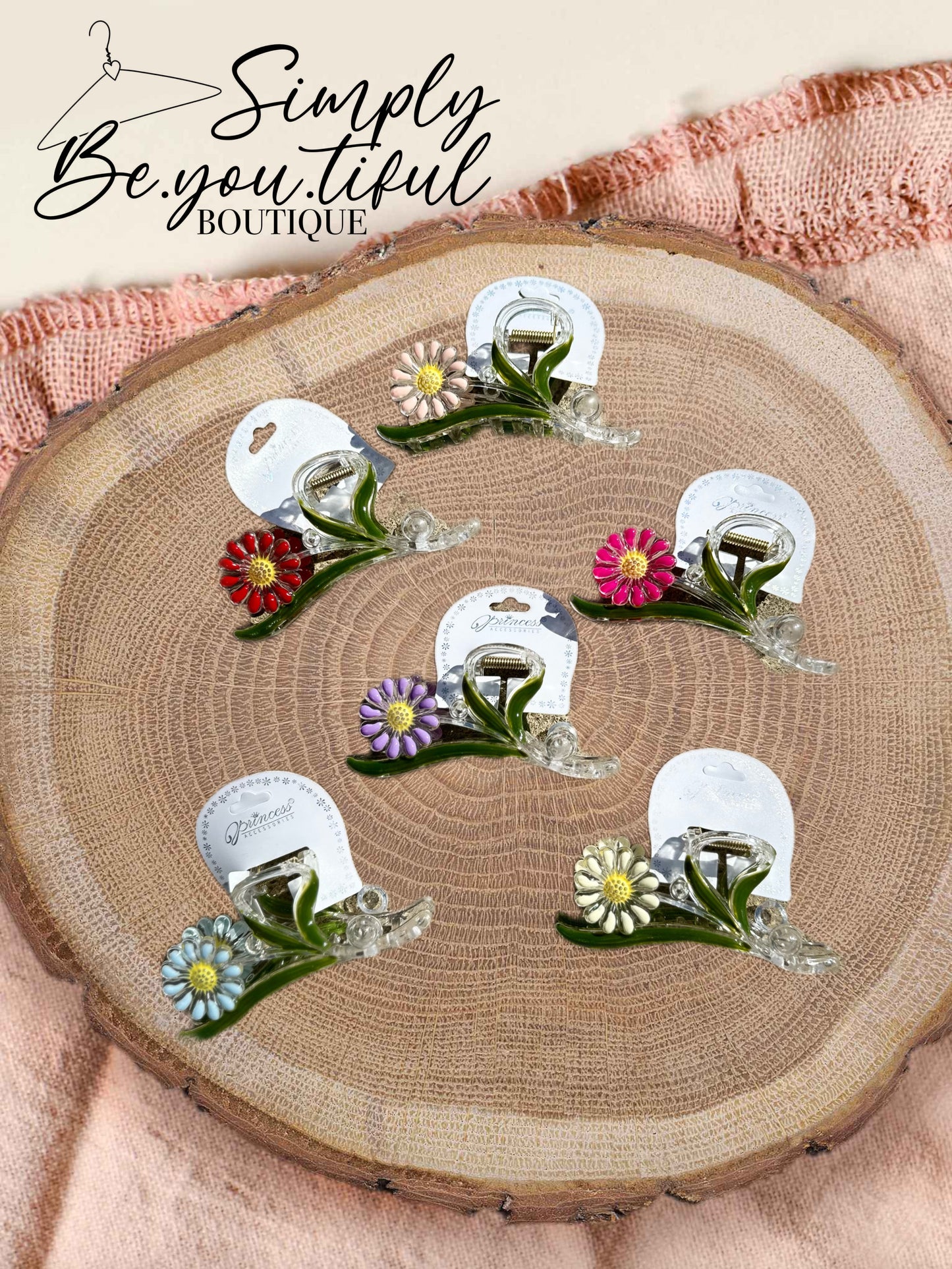 Floral Hair Claw Clip