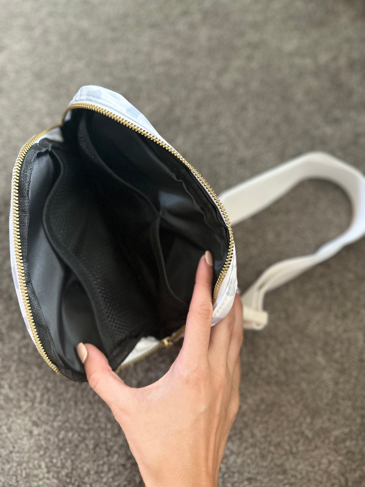 White Leopard Crossbody Bag