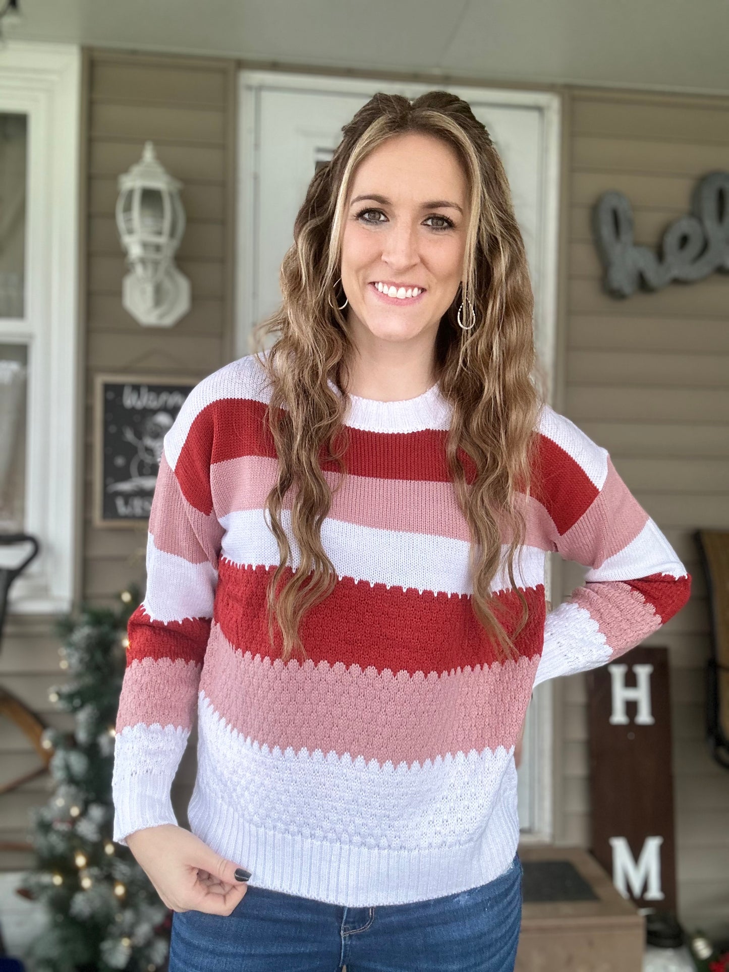 Valentine Striped Sweater