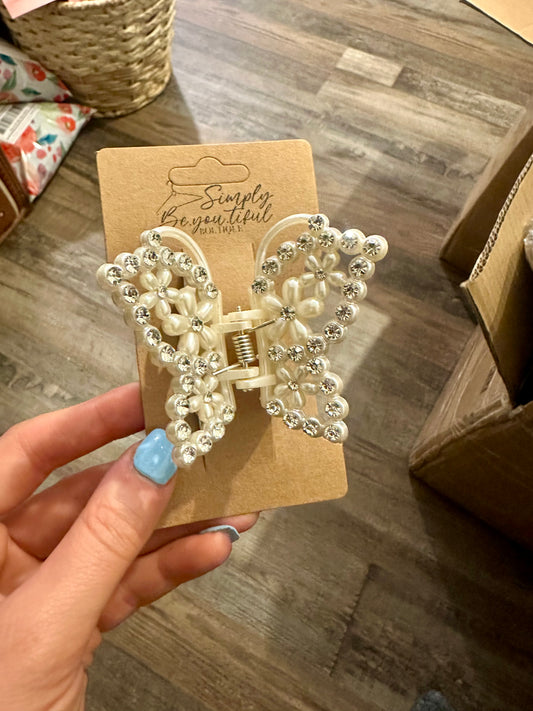 Sparkly Butterfly Claw Clip