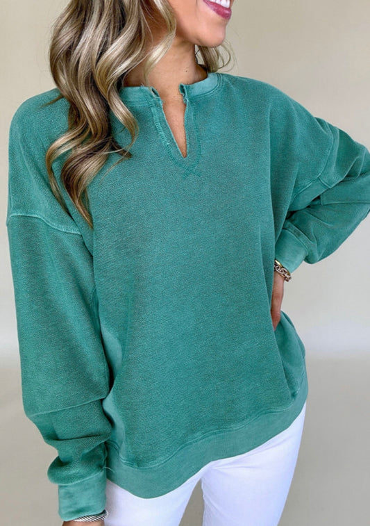 Casual Teal Pullover