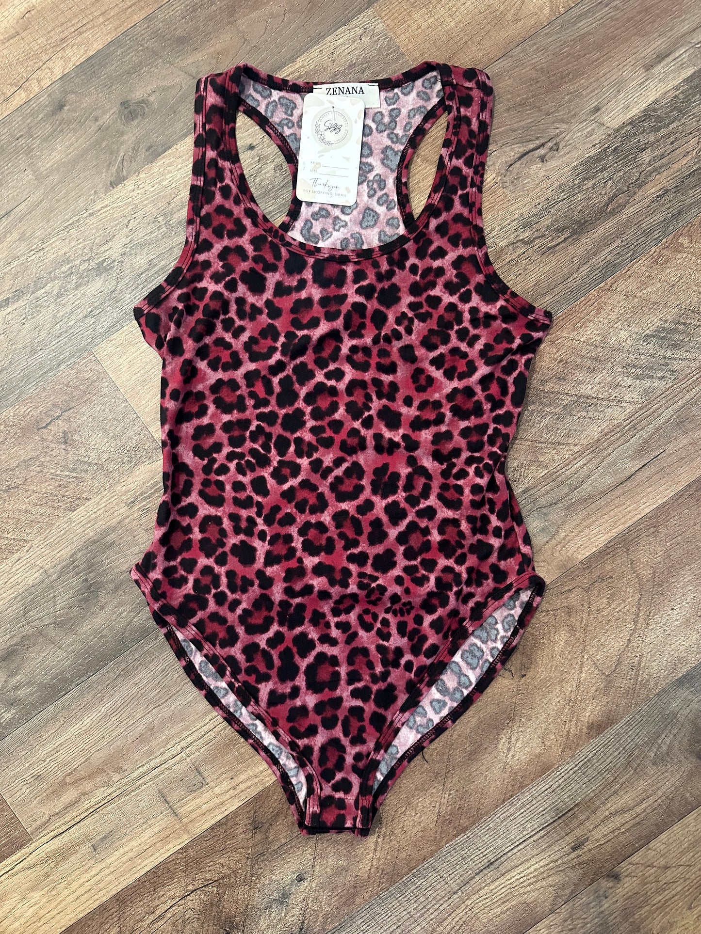 Zenana Leopard Bodysuit