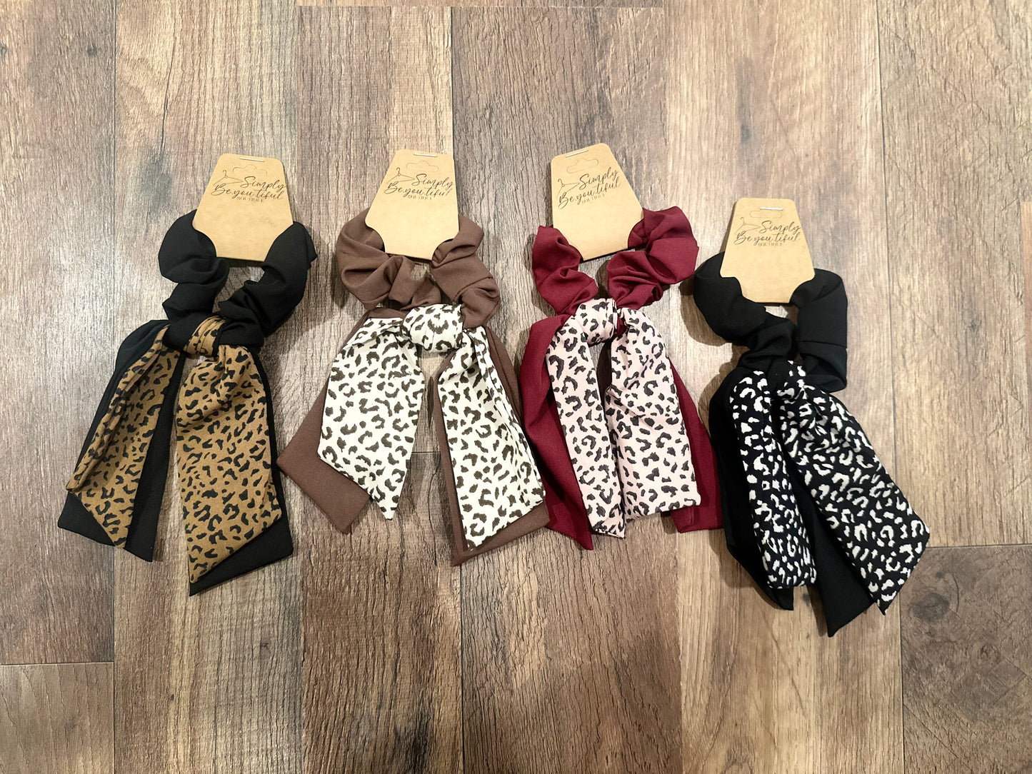 Leopard Scrunchie Bows