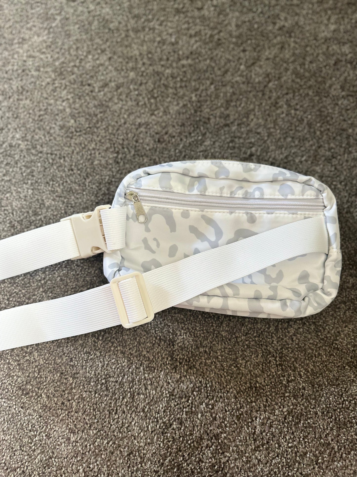 White Leopard Crossbody Bag